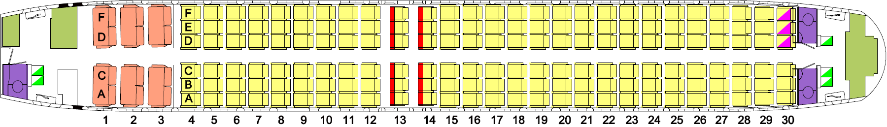 Qantas Boeing 737 seatmap