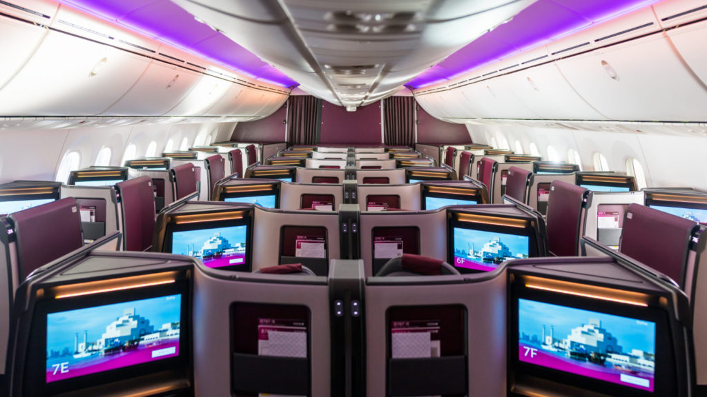 Qatar Boeing 787-9 Business Cabin