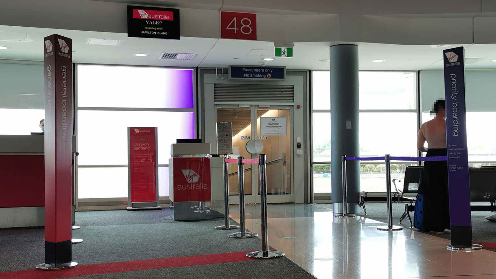 Virgin australia store pram to gate