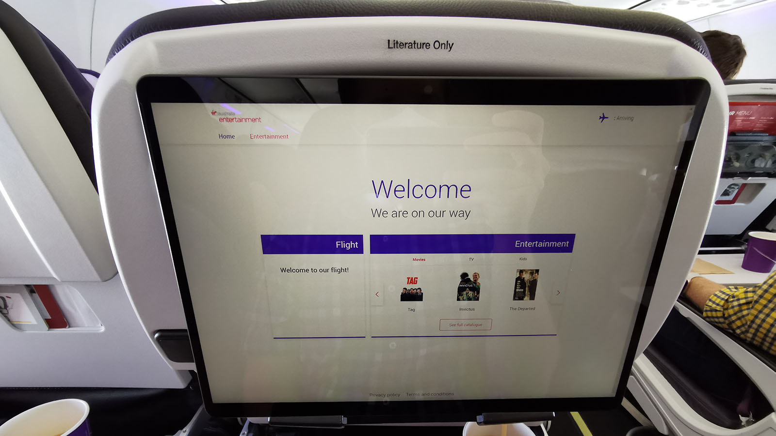 Virgin Australia's new Economy Class entertainment