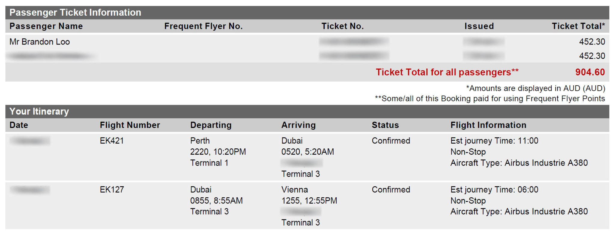 Emirates hikes reward seat charges for the fourth time! Point Hacks