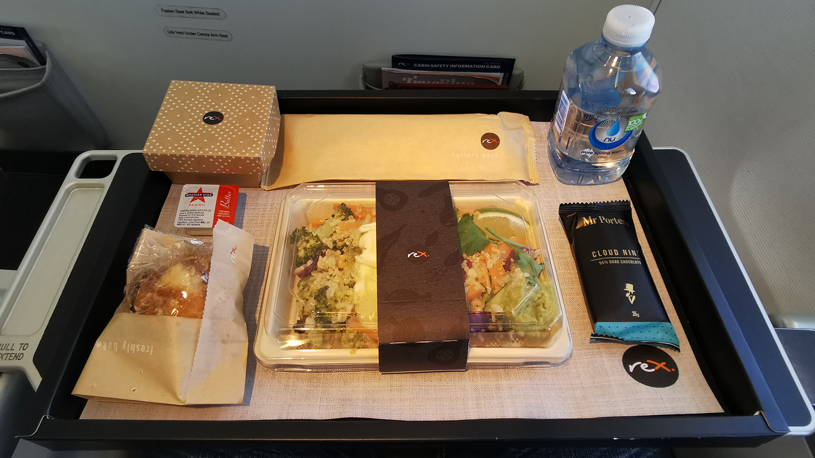 Rex Business Class dining