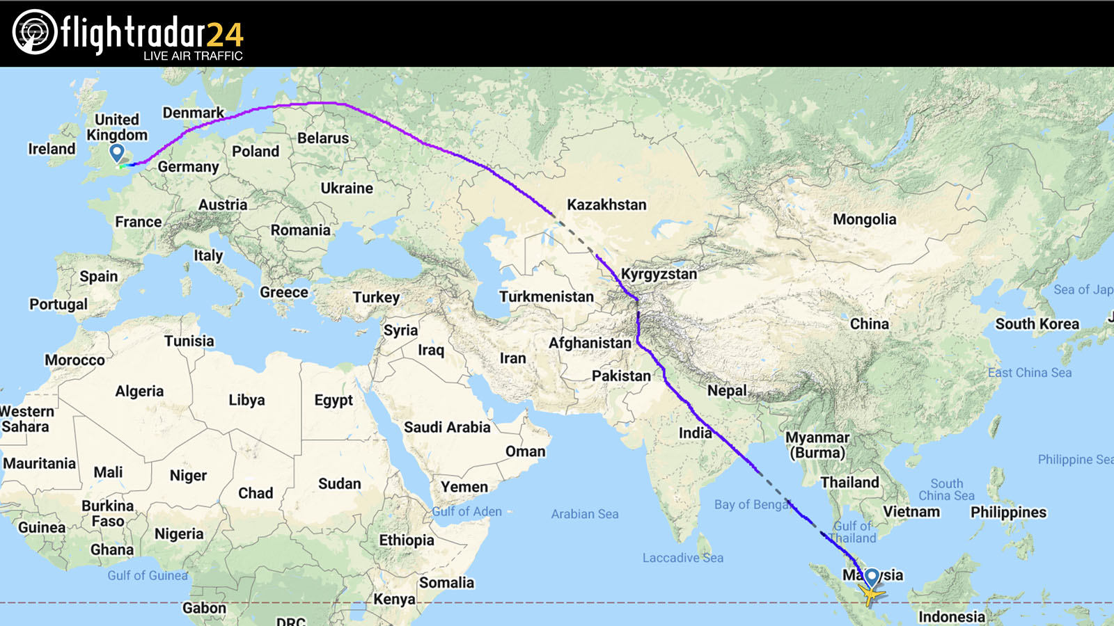 Singapore Airlines' previous path to London