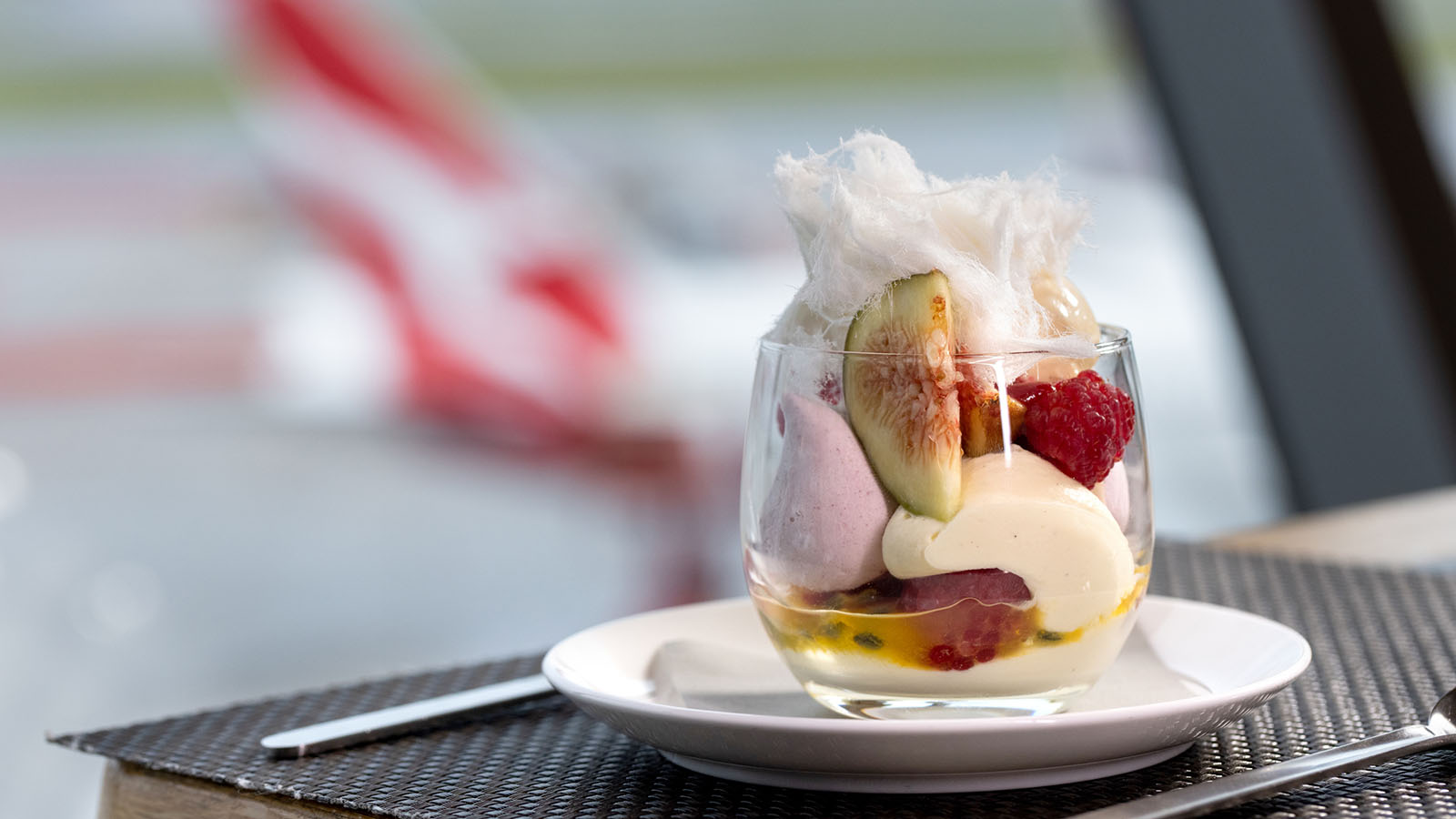 Qantas First Lounge Dessert