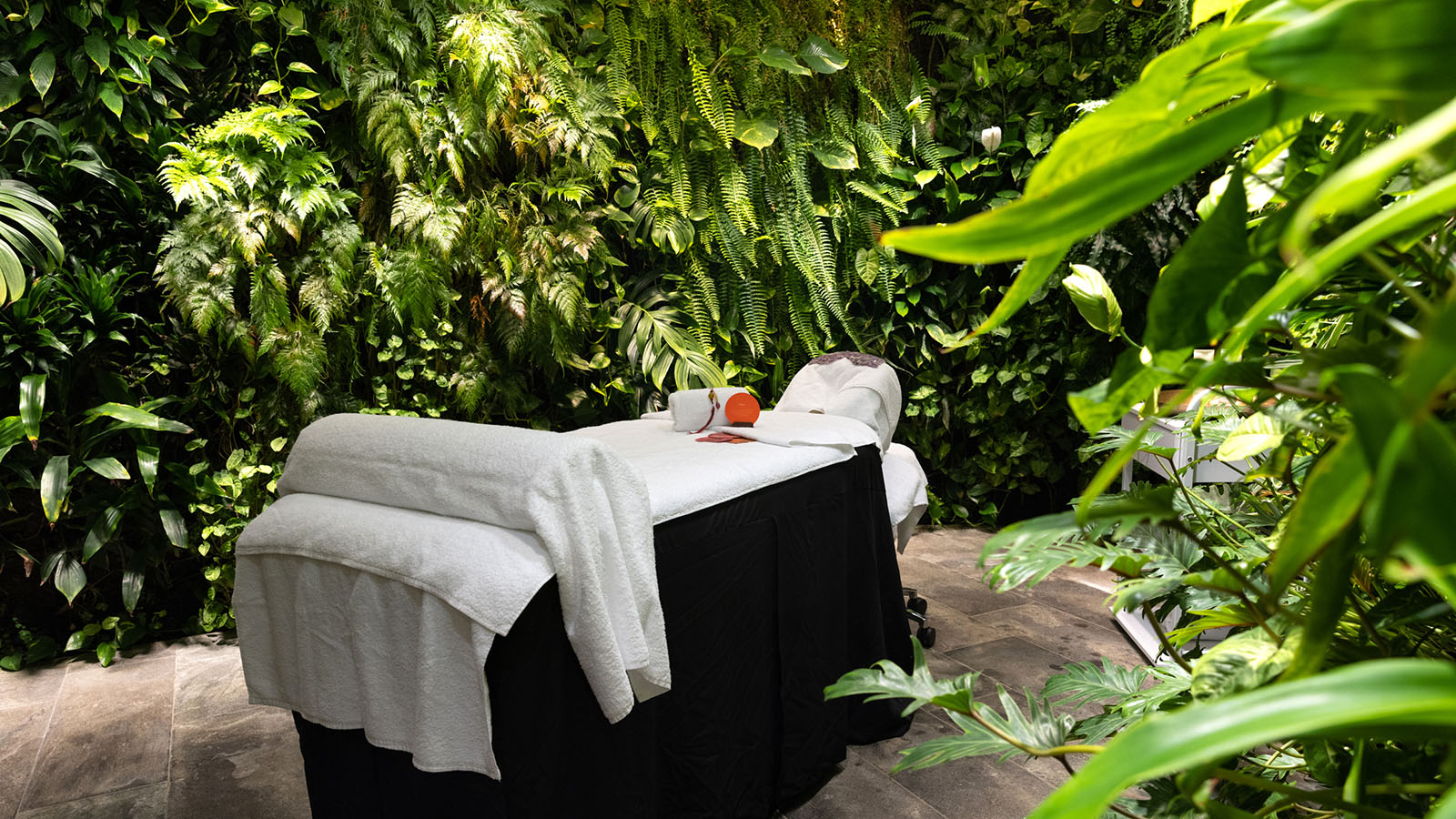 Qantas First Lounge Spa Table