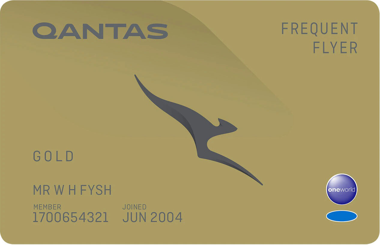 Qantas Gold frequent flyer card