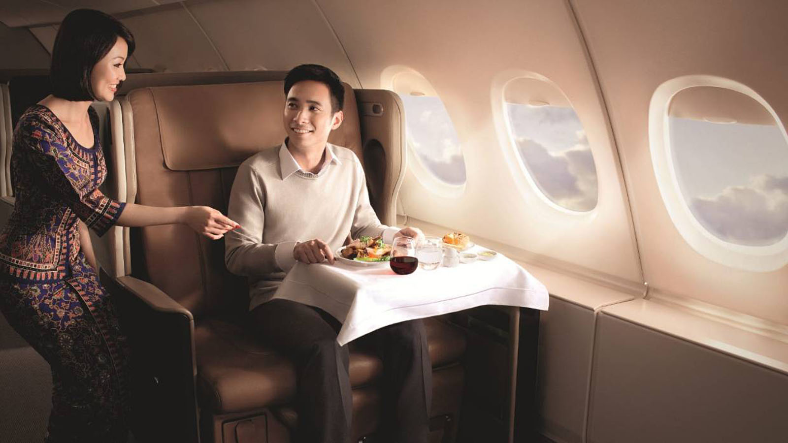 Singapore Airlines' original Airbus A380 Business Class