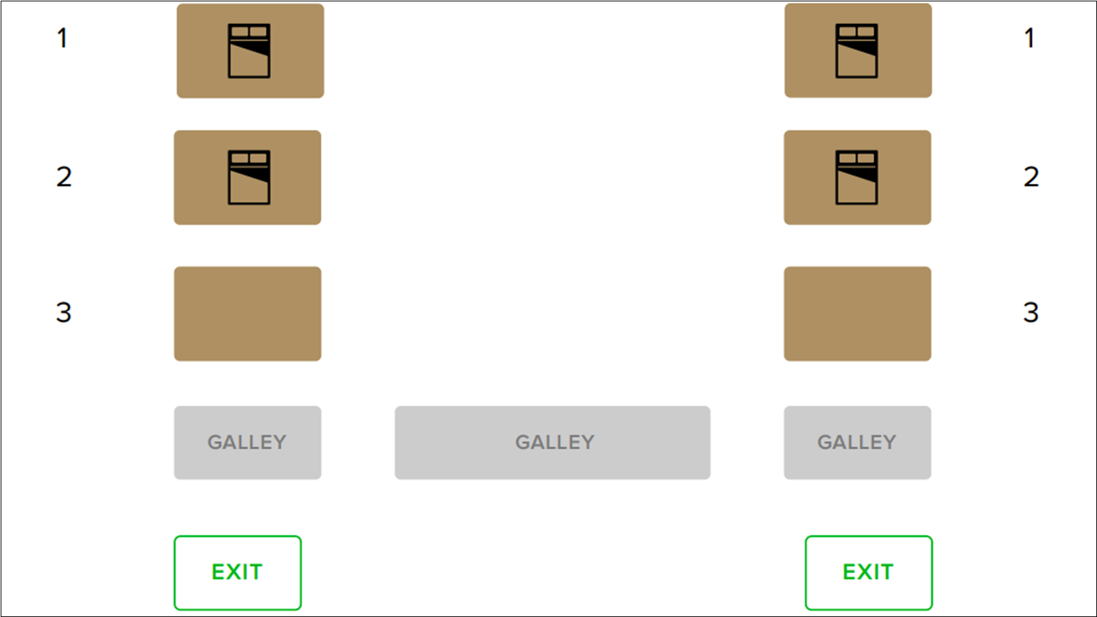 Singapore Airlines Airbus A380 Suites Class cabin plan.