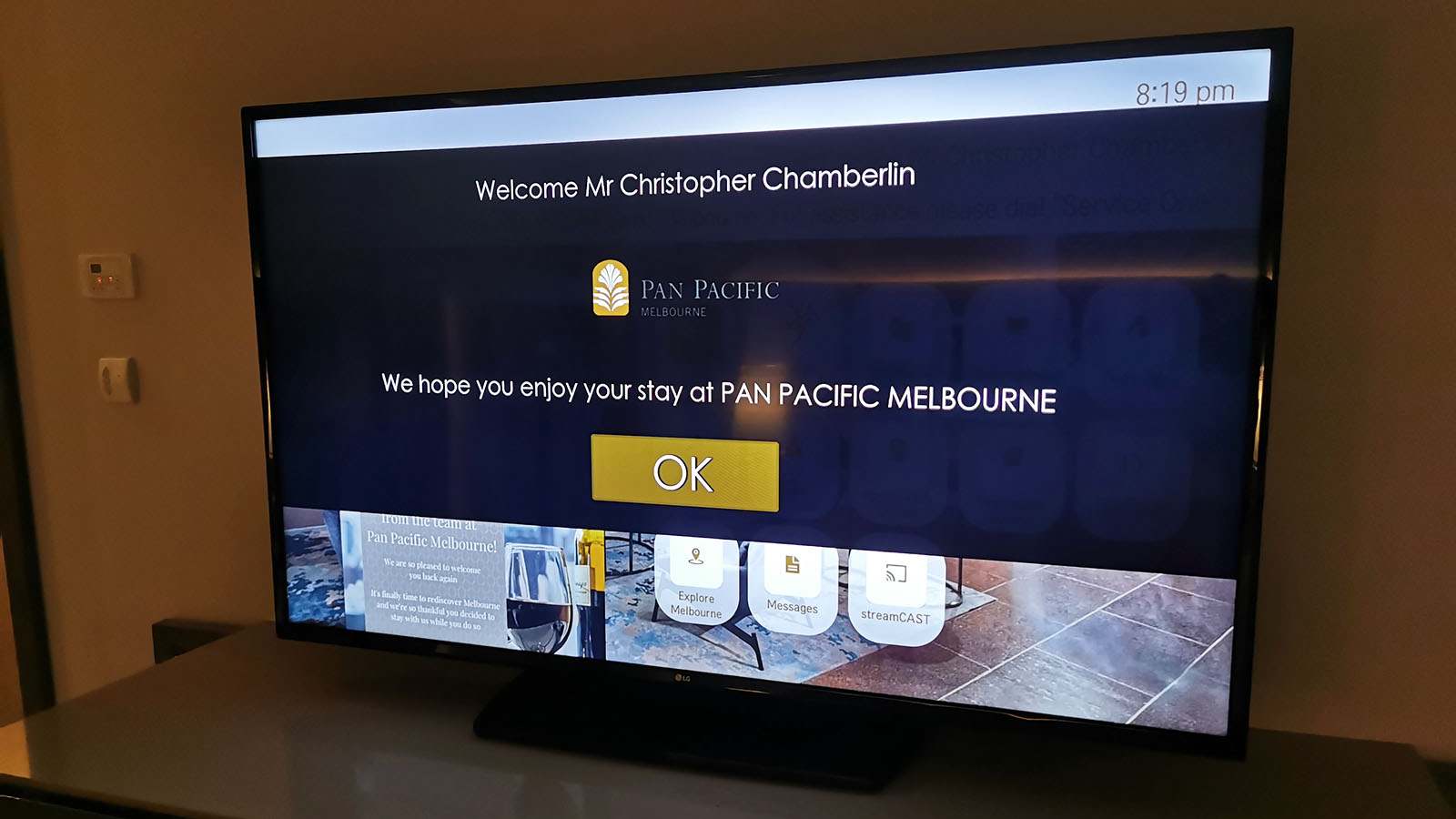 Pan Pacific Melbourne TV