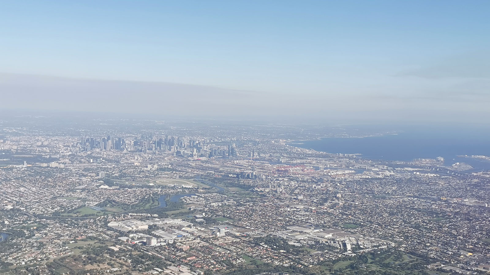 View from Qantas Boeing 737 Economy