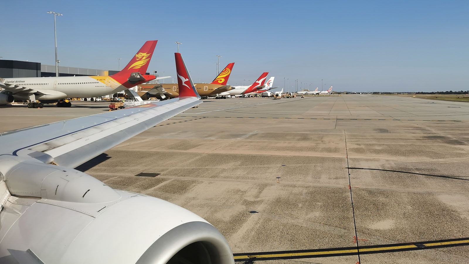 View from Qantas Boeing 737 Economy