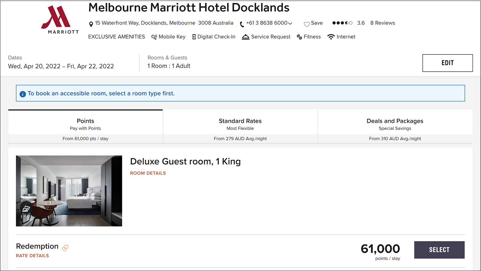Melbourne Marriott Hotel Docklands
