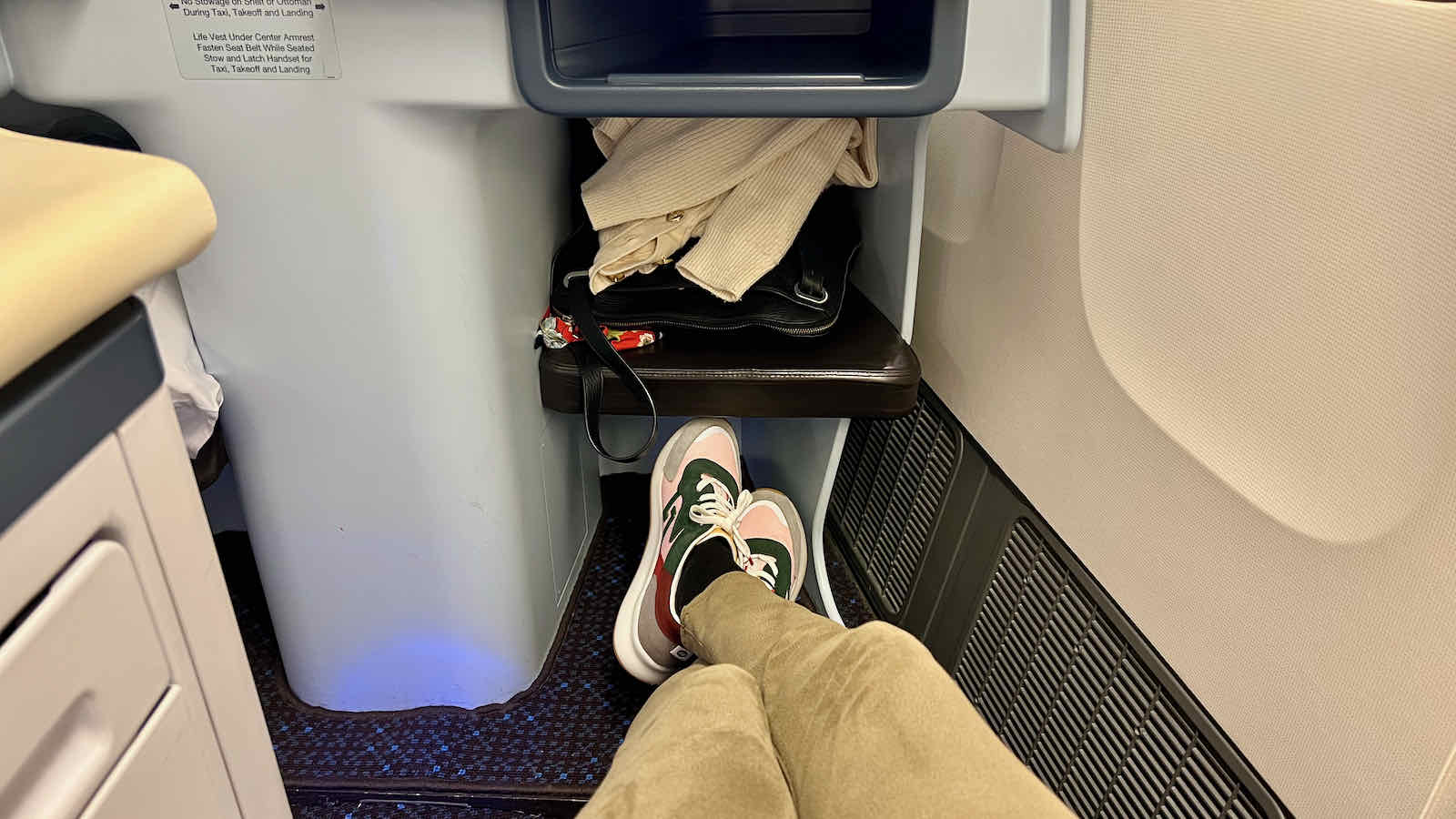 KLM Business Class legroom