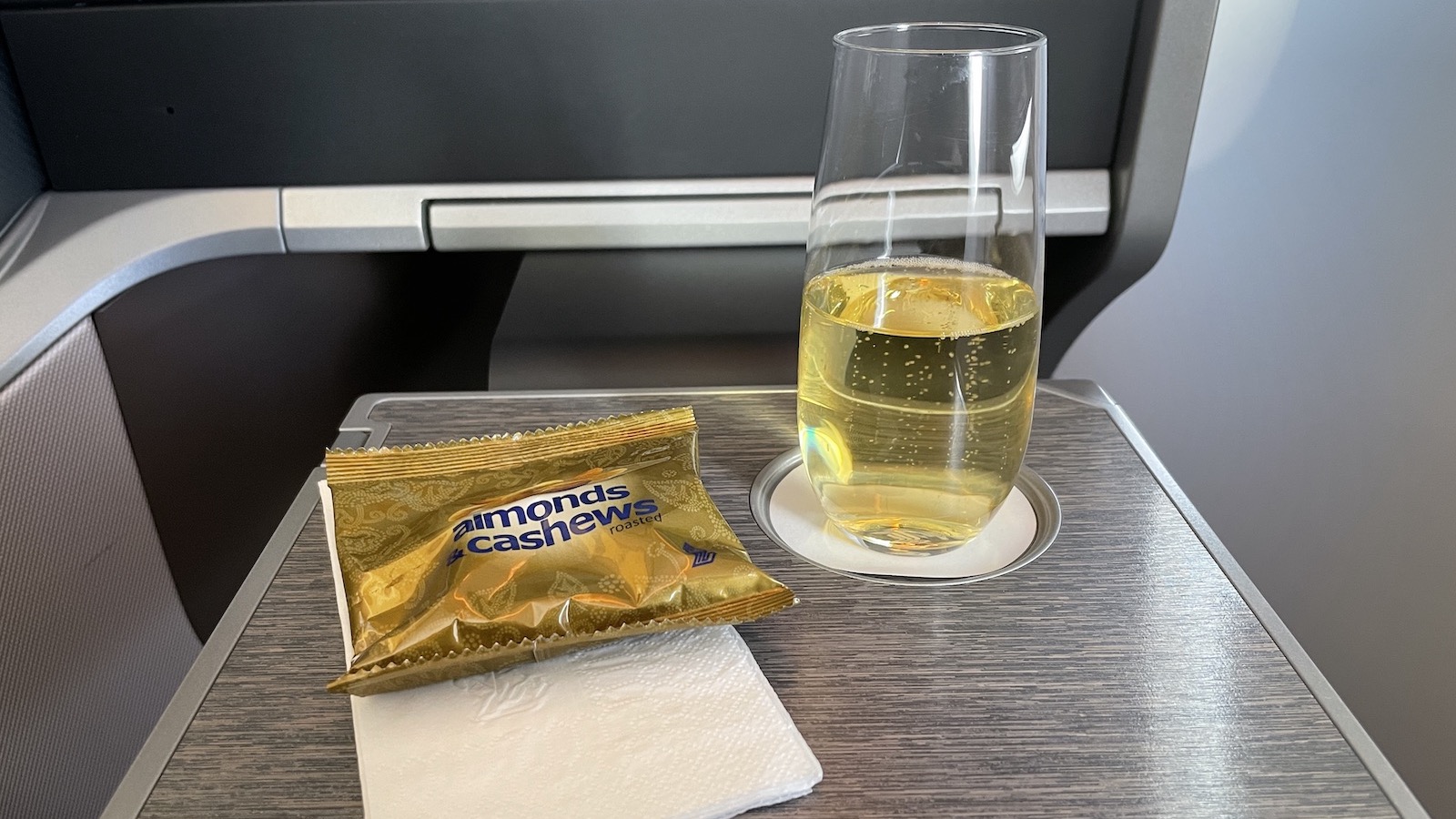 Singapore Airlines Business Class Champagne