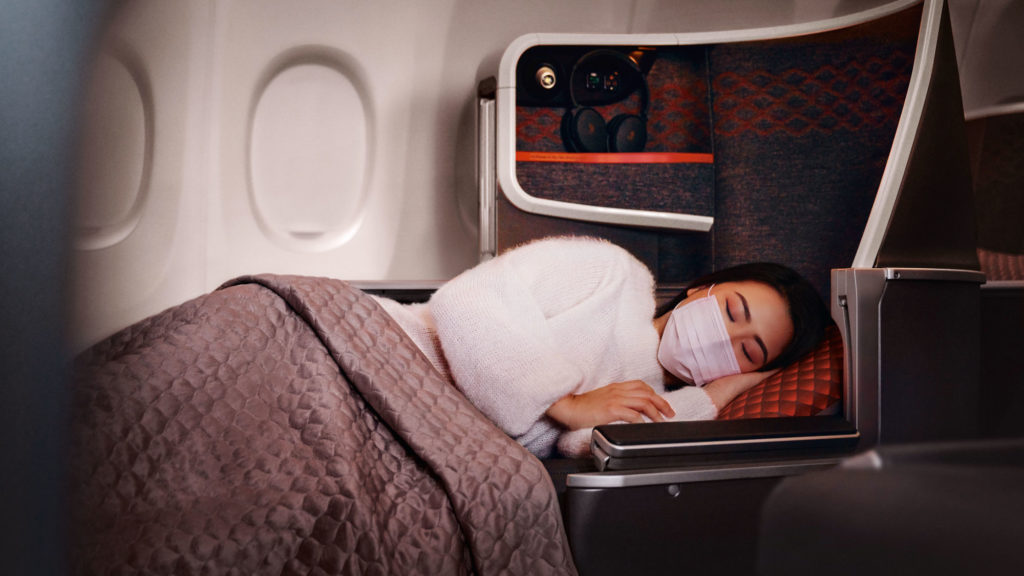 Singapore Airlines Business Class beds on all Australia routes