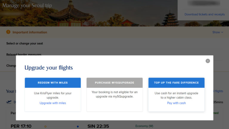 Upgrade Singapore Airlines Flights With KrisFlyer Miles - Point Hacks