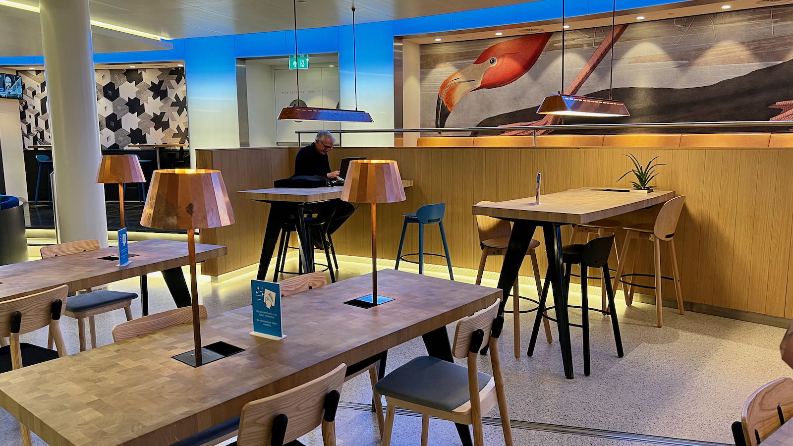 KLM Crown Lounge dining seating