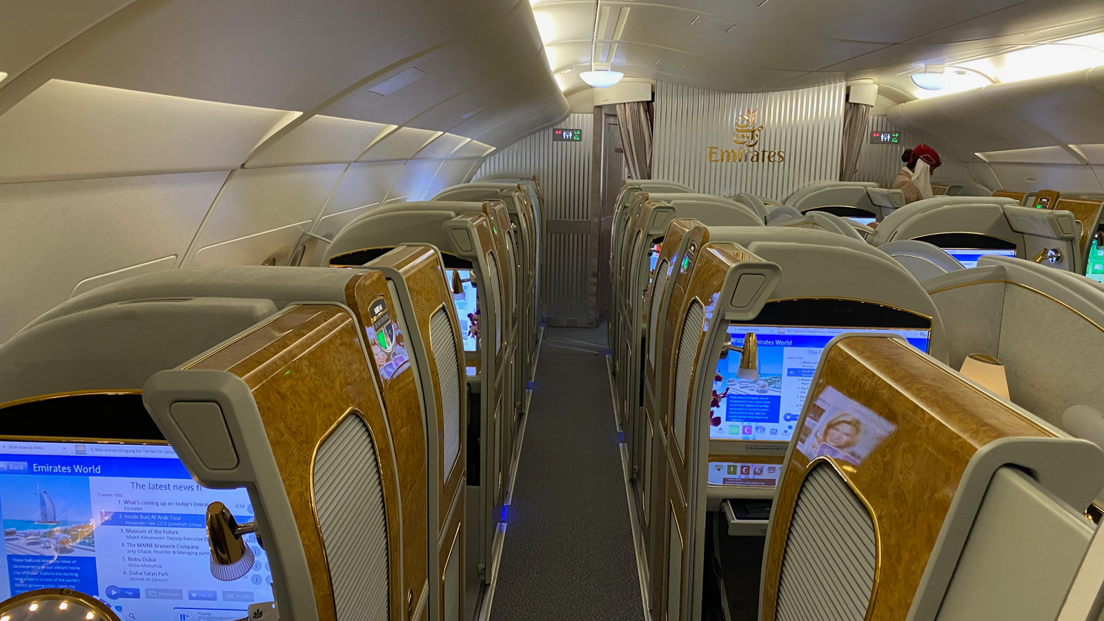 Emirates A380 First Class cabin