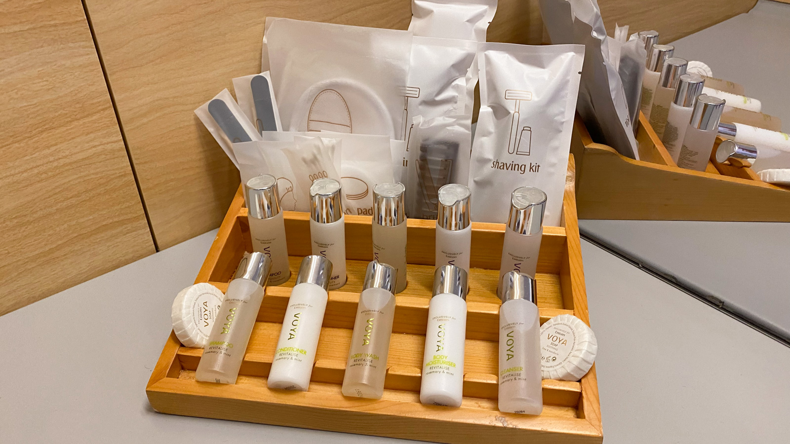 Emirates A380 First Class toiletries