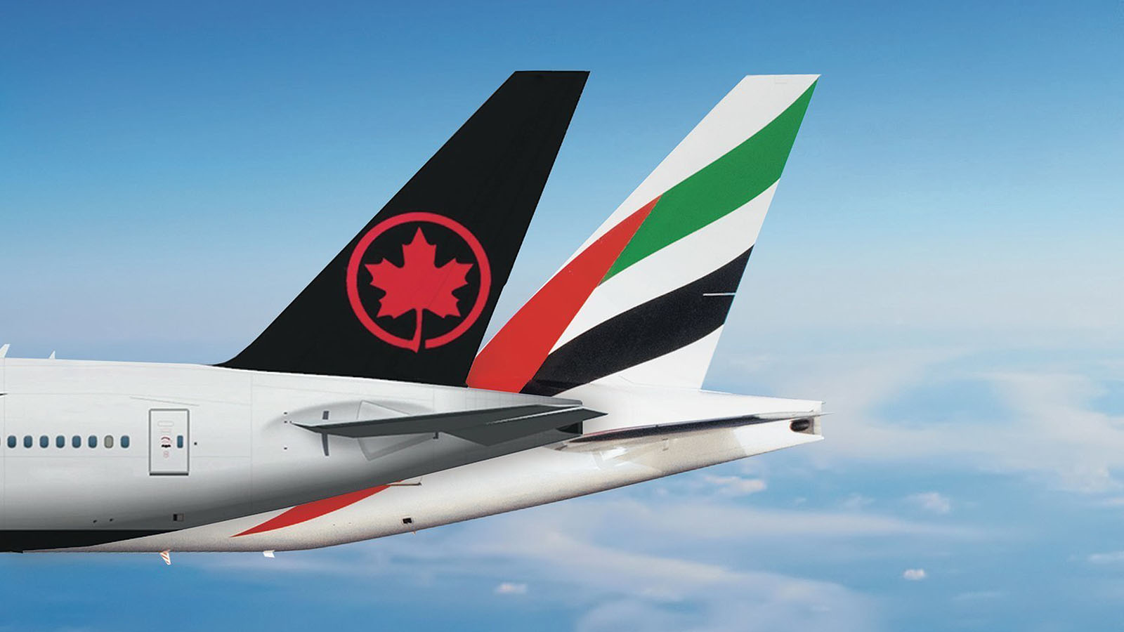 Air Canada and Emirates Tails