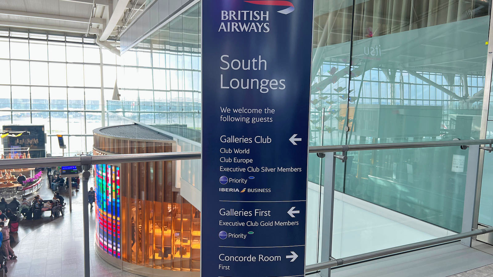 British Airways' Galleries South Club Lounge