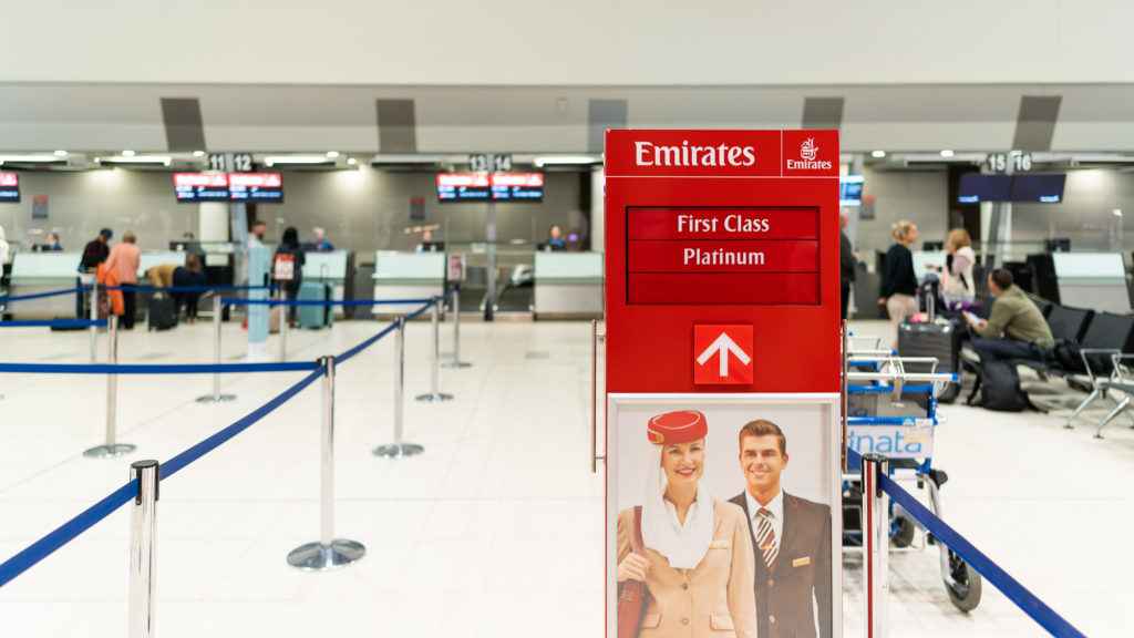 Emirates Perth Check-in line