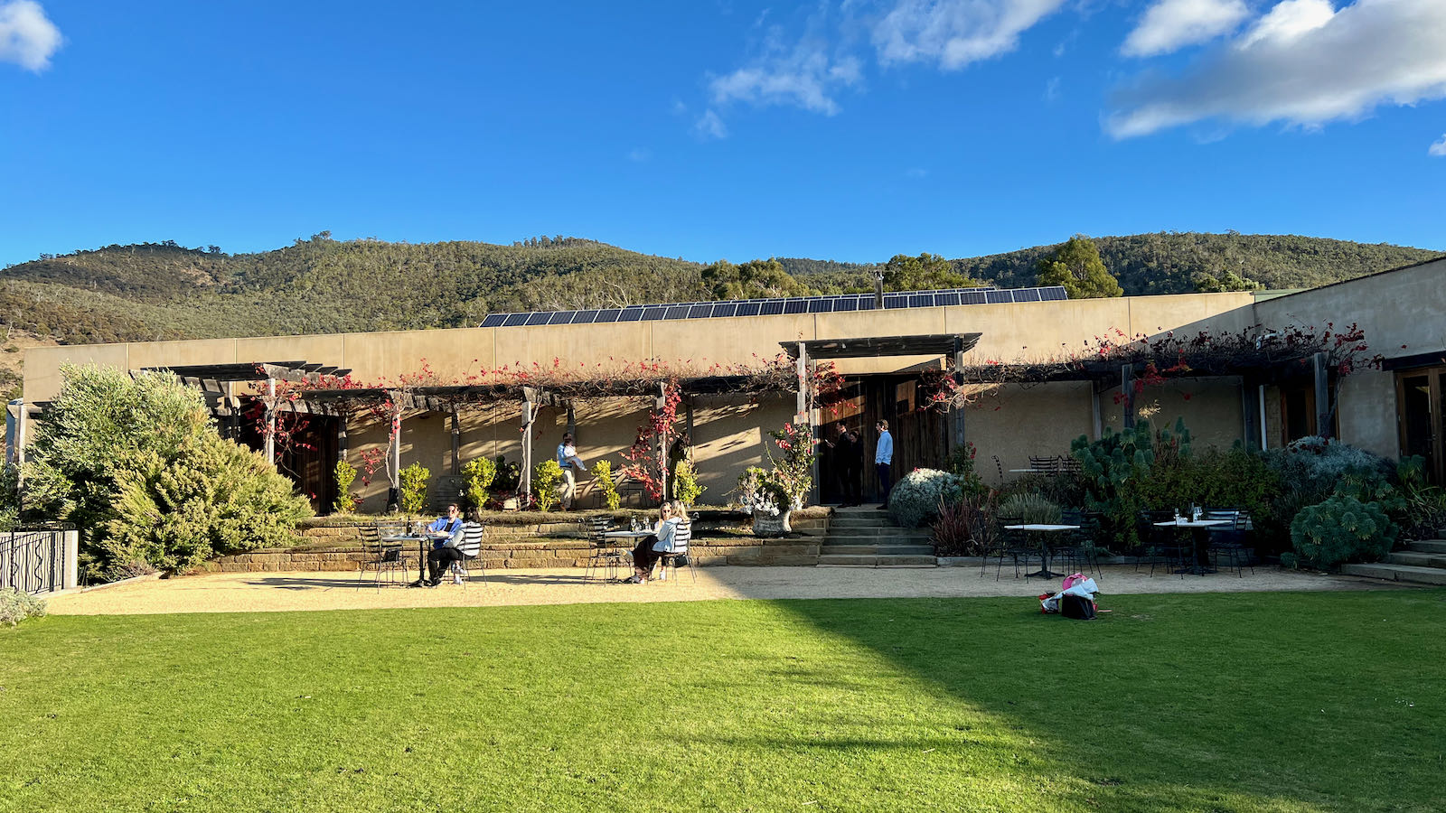 Stefano Lubiana winery alfresco area