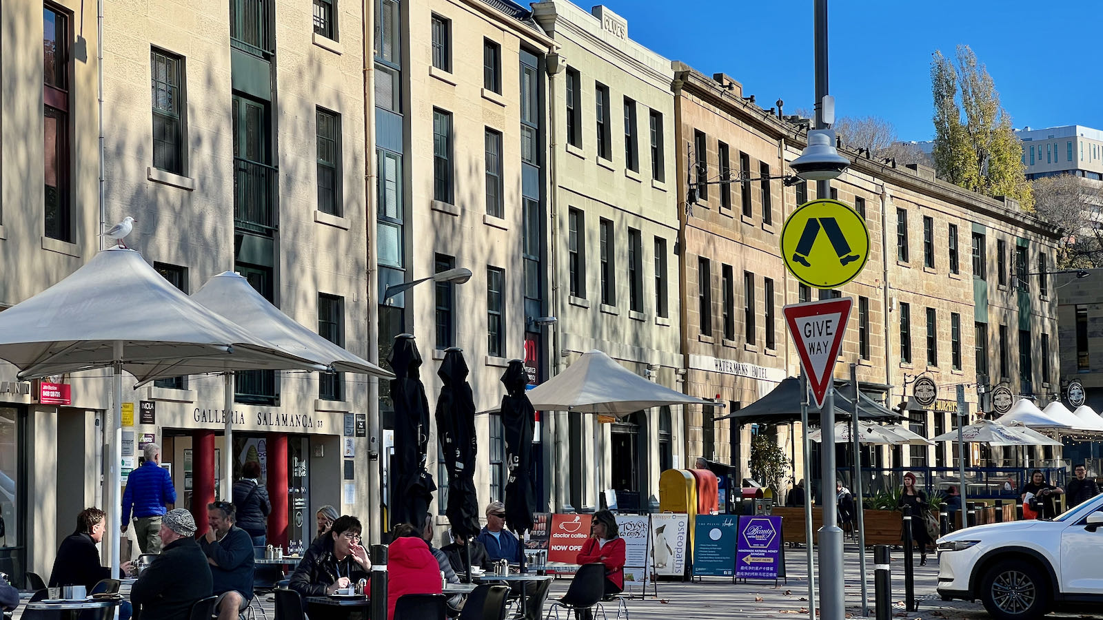 Salamanca Place cafes Hobart