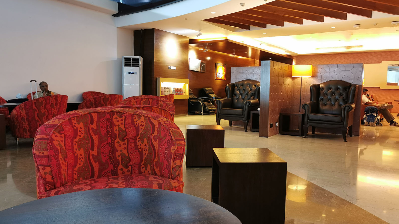 Quiet corner at Air India's Business Class lounge in Delhi