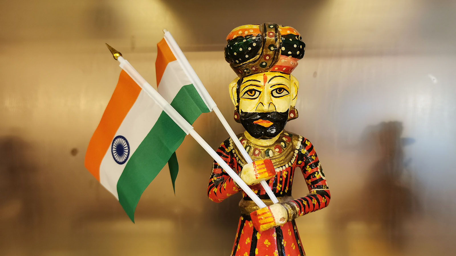 Figurine at Air India's Business Class lounge in Delhi