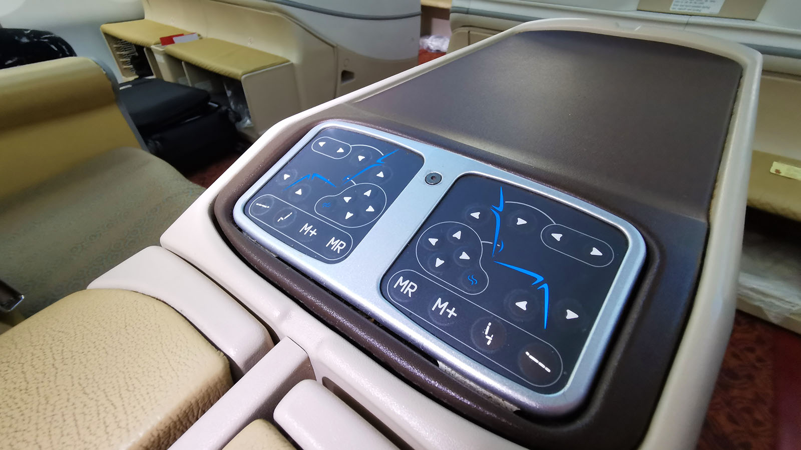 Seat controls in Air India's Boeing 787 Business Class