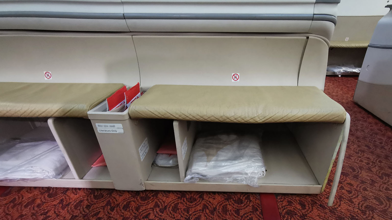 Footrest storage in Air India's Boeing 787 Business Class