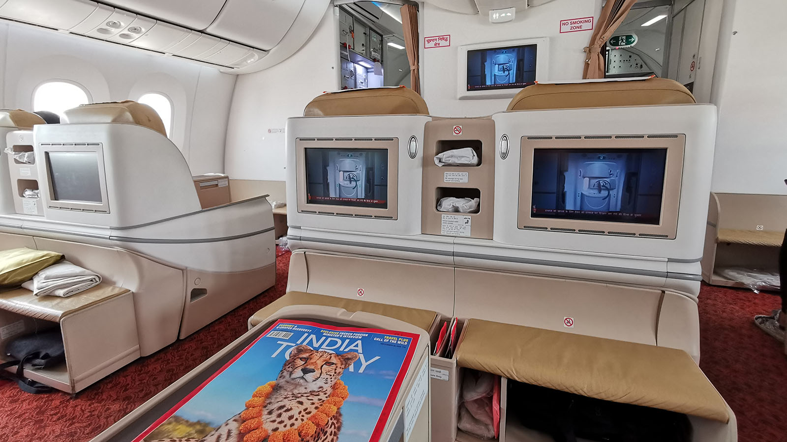 Cabin layout in Air India's Boeing 787 Business Class