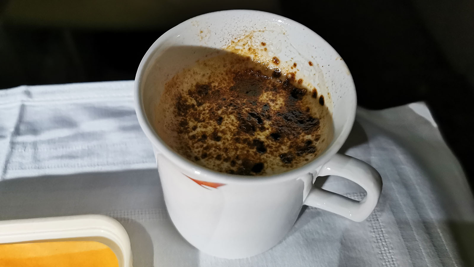 Cappuccino in Air India's Boeing 787 Business Class