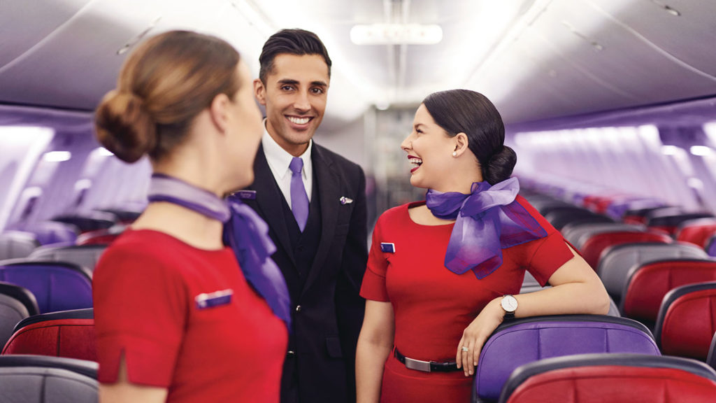 Virgin Australia cabin crew on Boeing 737