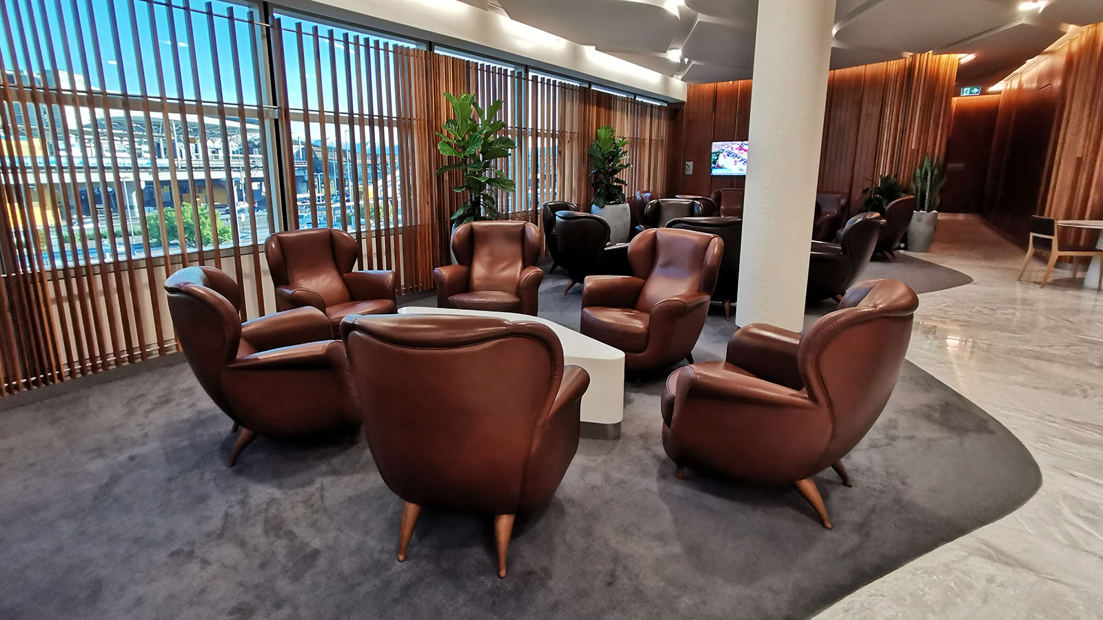 Seating in Virgin Australia Beyond Lounge Brisbane