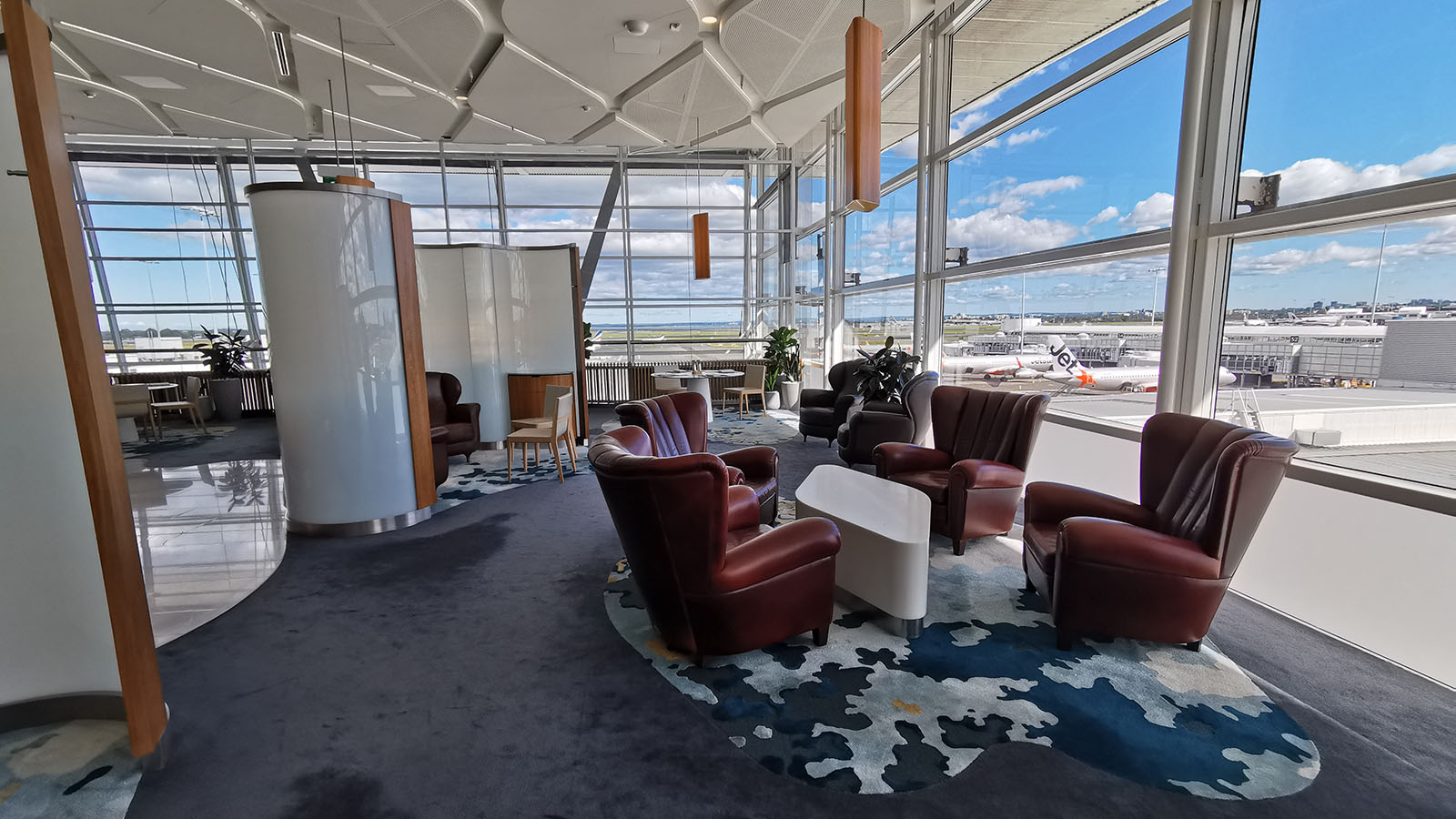 Seating in Virgin Australia Beyond Lounge Sydney