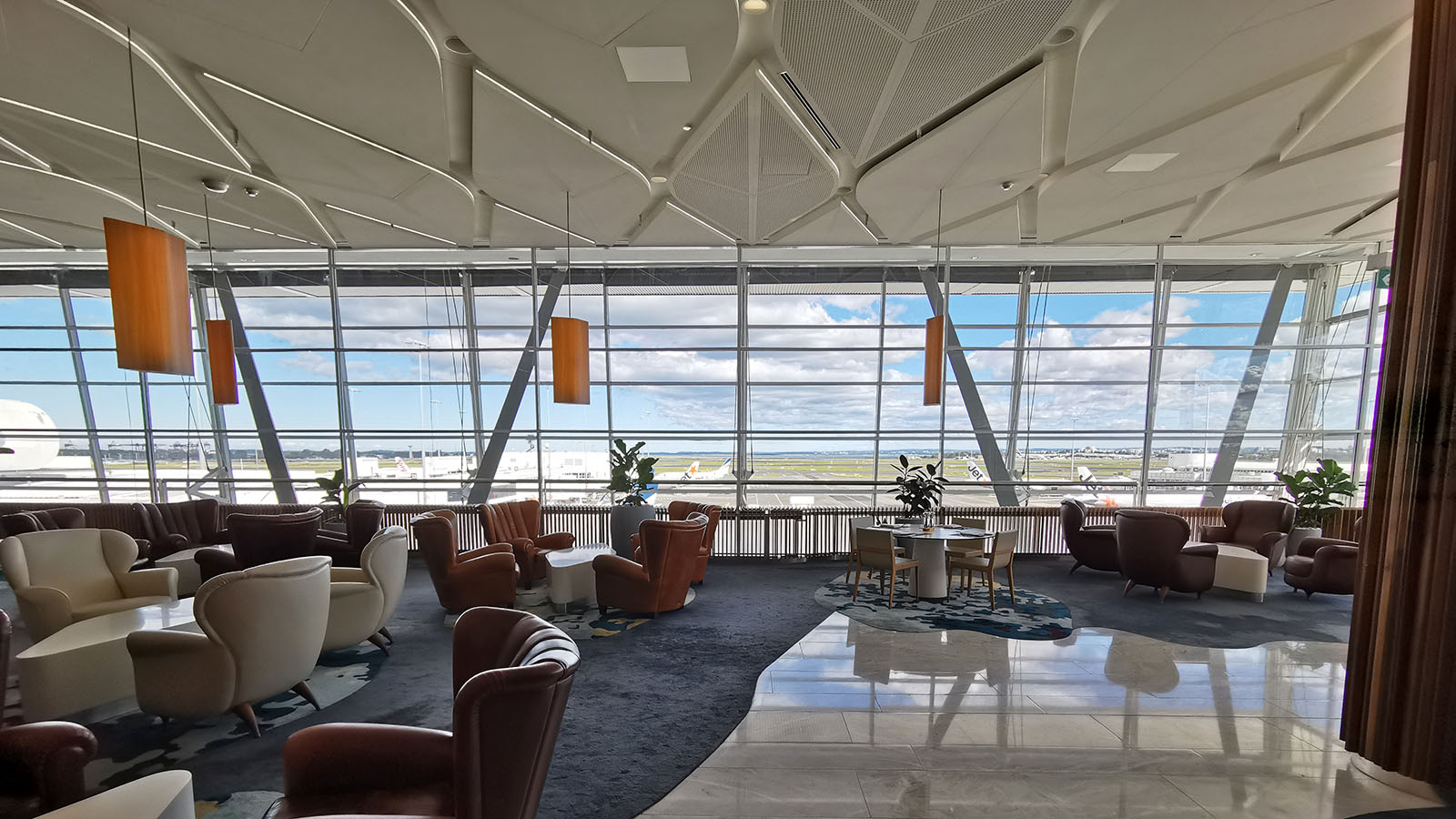 Airport views in Virgin Australia Beyond Lounge Sydney