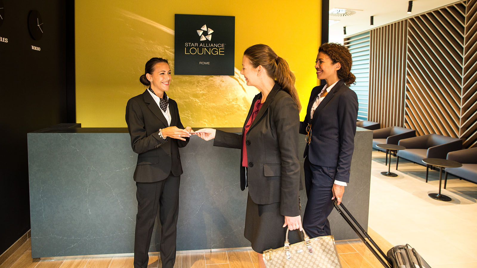 Passengers accessing the Star Alliance Lounge in Rome via Star Alliance Gold status.