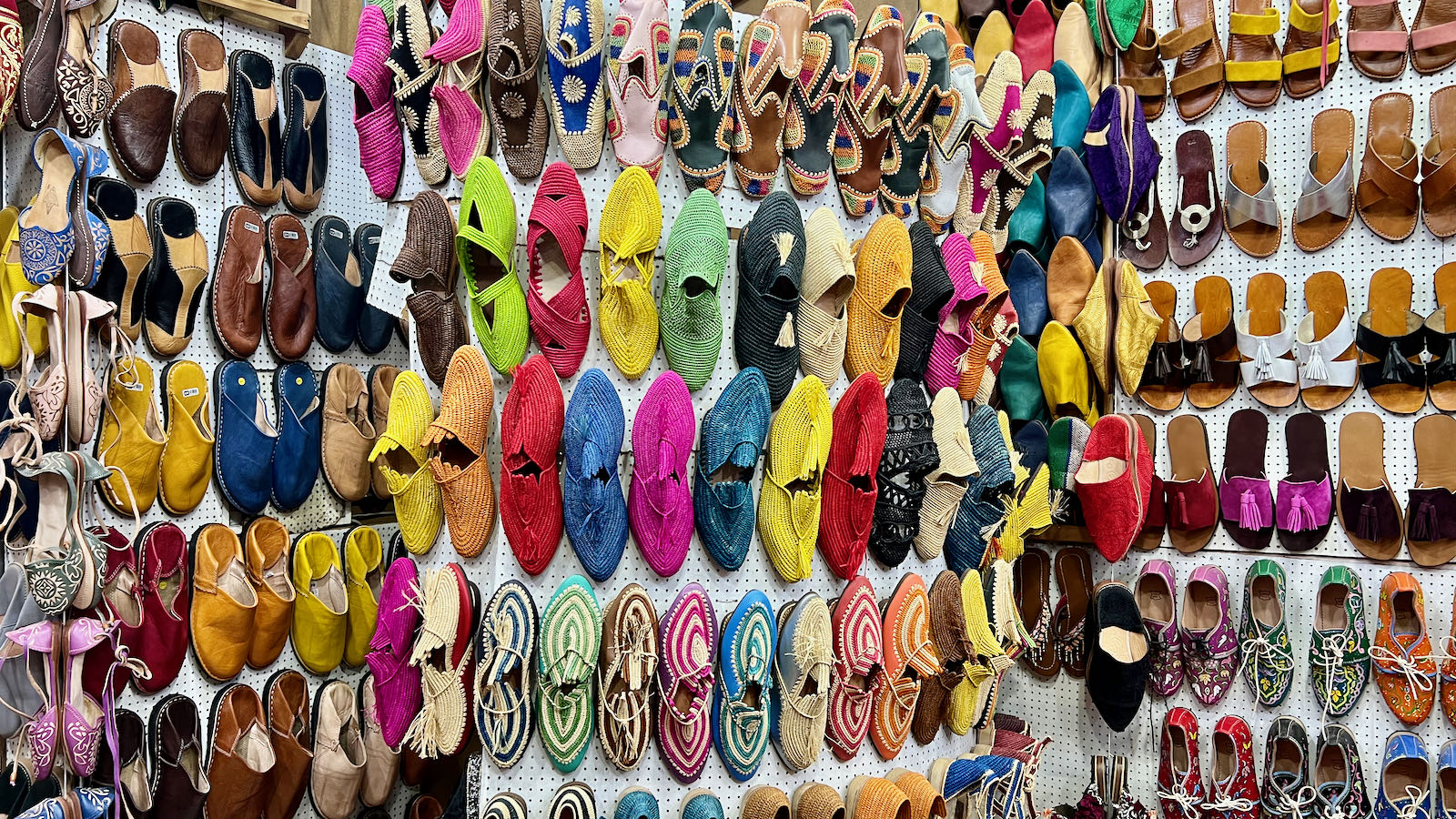 Marrakech handmade slipper shop