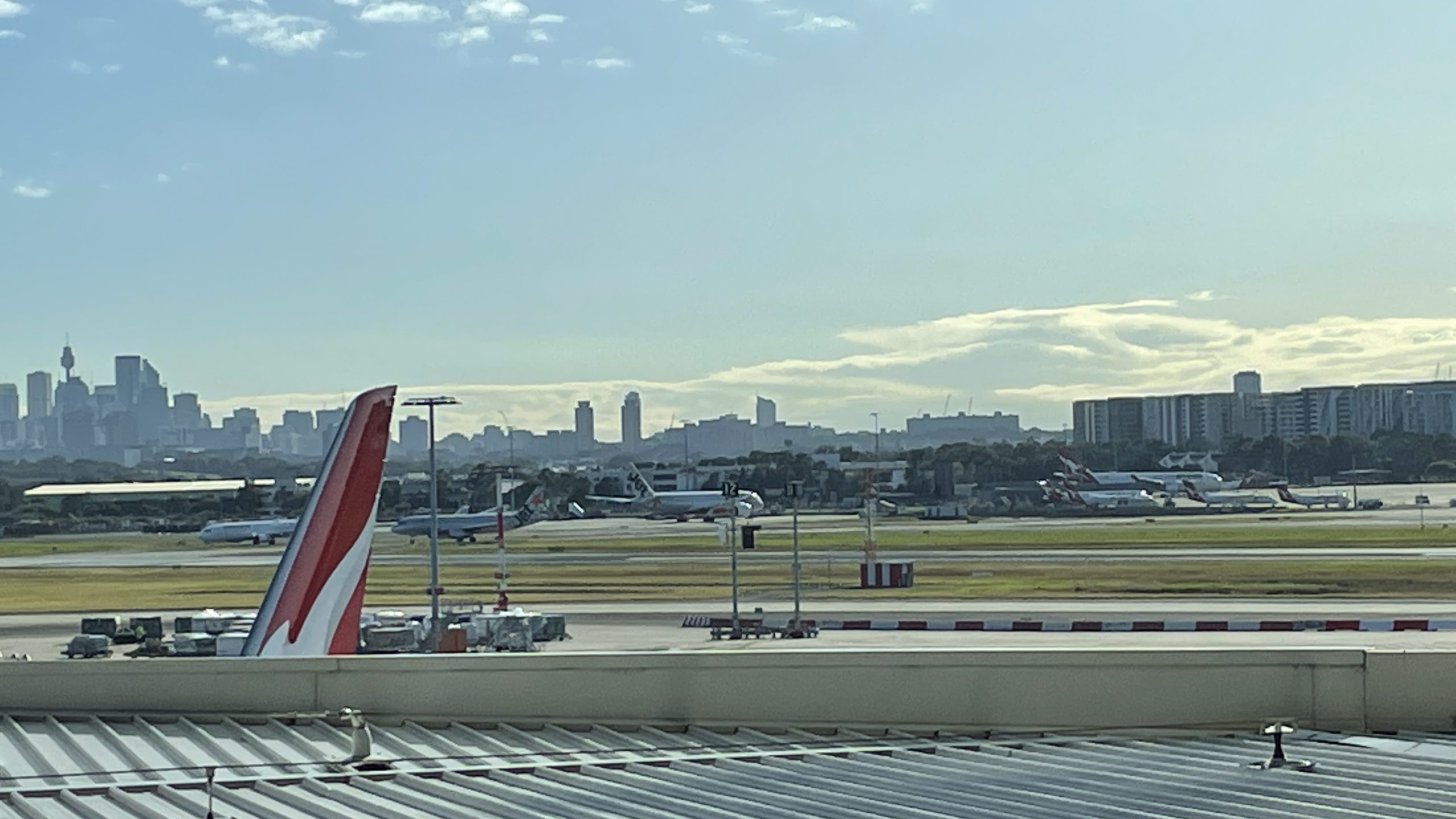 Qantas International Business Lounge View of City Point Hacks by Daniel Sciberras