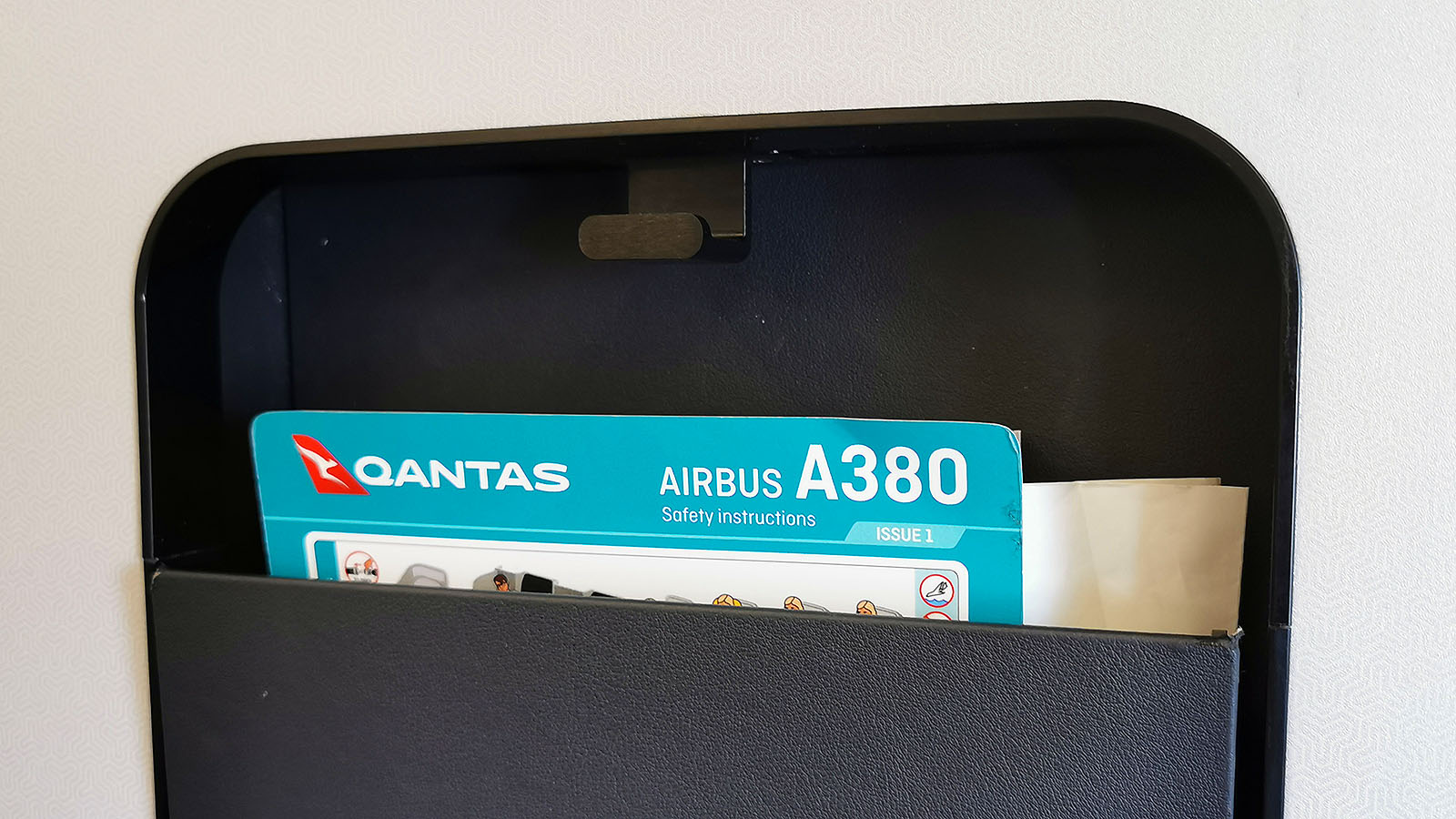 Qantas Airbus A380 Business literature pocket