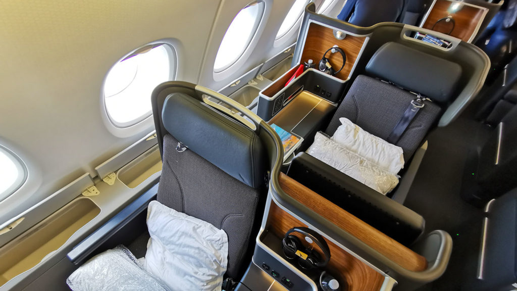 Qantas Airbus A380 Business seat
