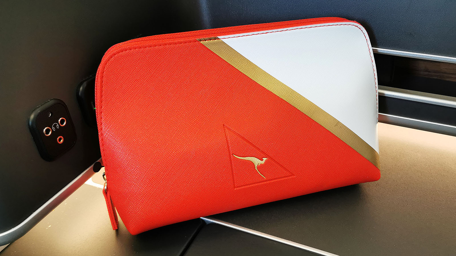 Amenity kit in Qantas Airbus A380 Business
