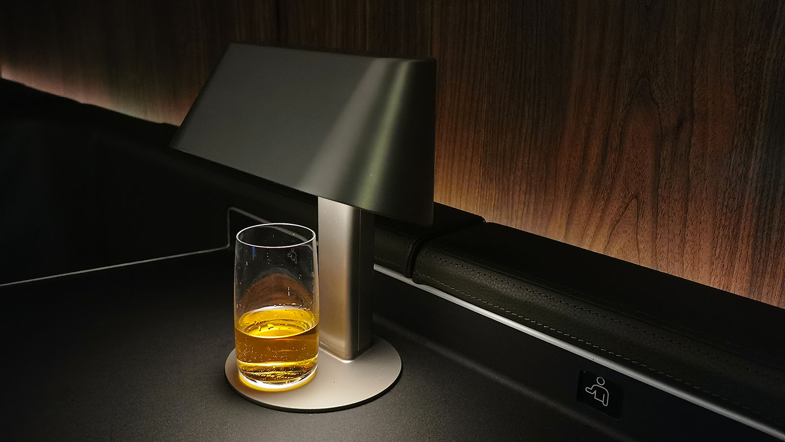 Drink in Qantas Airbus A380 inflight lounge for Business and First