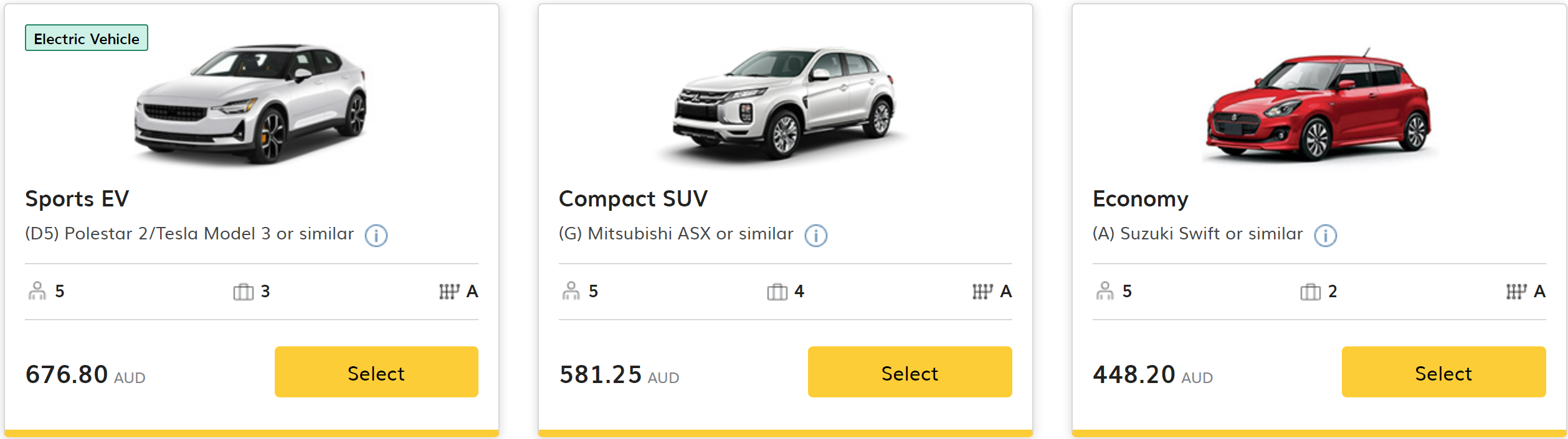 Screenshot of American Express discounted rates available through Hertz