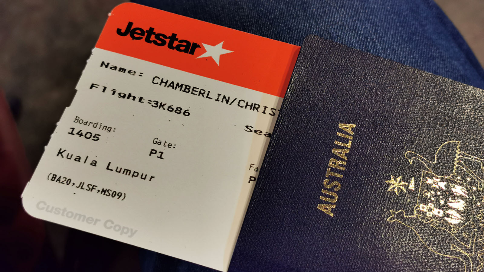 Boarding pass for Jetstar Asia Economy