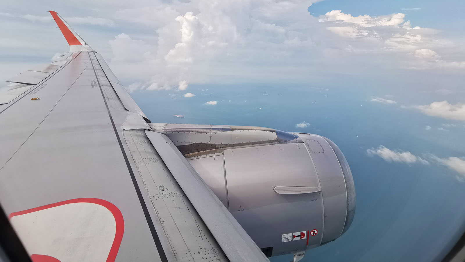 View from the window in Jetstar Asia Economy