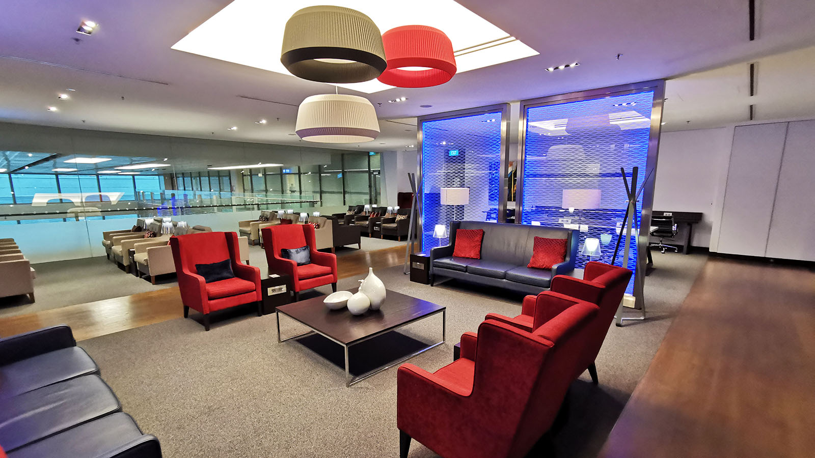 Group seating at the British Airways Lounge, Singapore