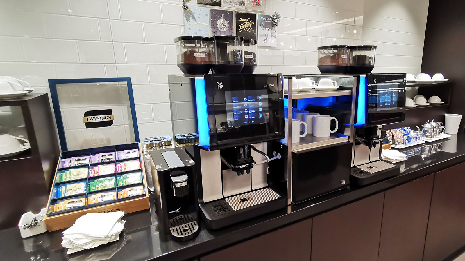 Coffee machine at the British Airways Lounge, Singapore